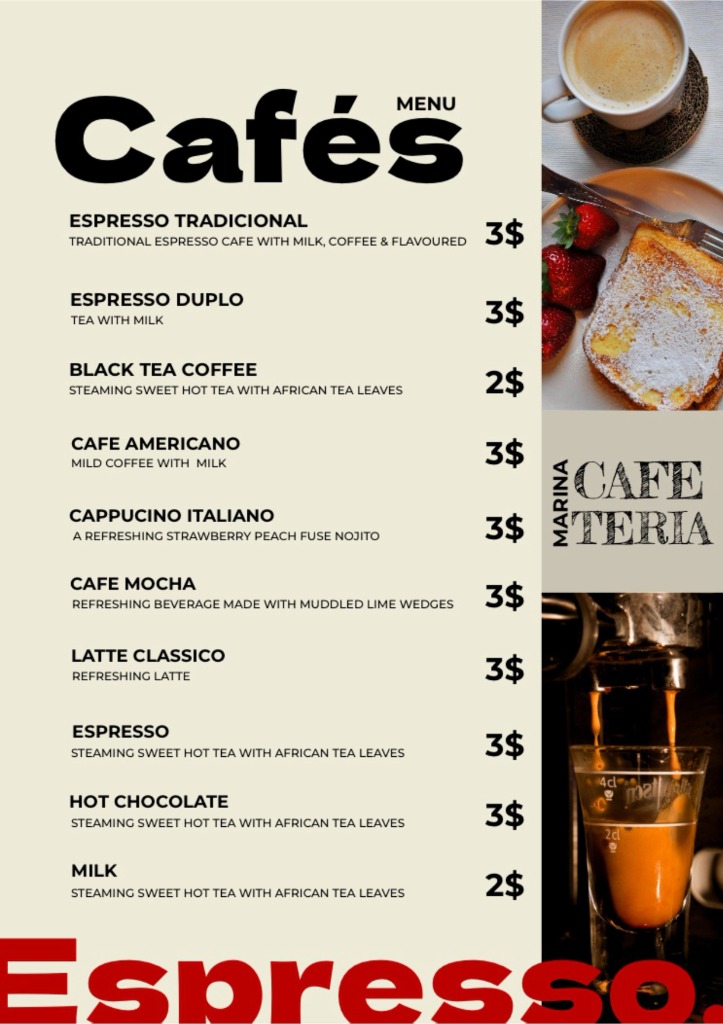 Café Menu
